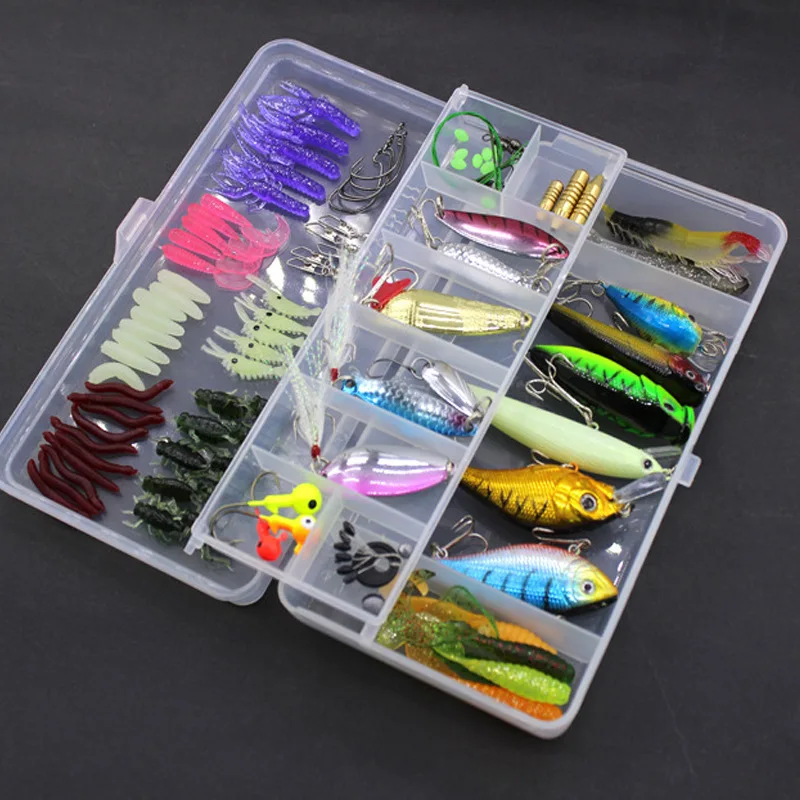 Kit de señuelos Criket VIB Minnow, Popper y Texas Rig con vinilos - imagen 2