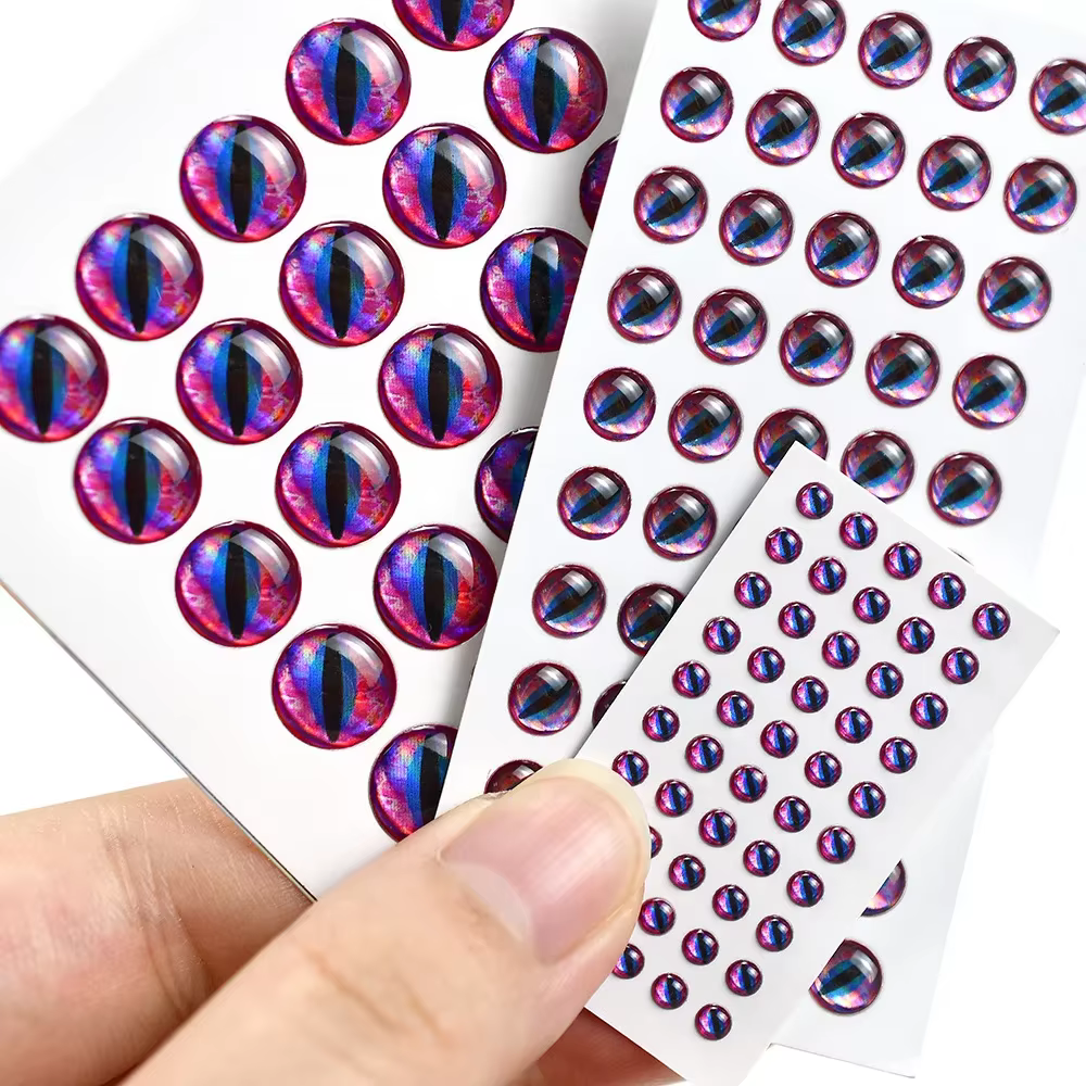MNFT Ojos de pez epoxi 3D holográficos para streamers y jigs - imagen 5
