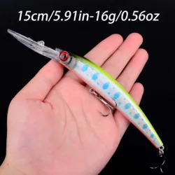 Señuelo Crankbait Minnow – Ojos 3D y láser para lucio y carpa