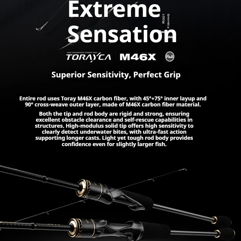 Luoweina Ultimate Feeling XF caña spinning ultraligera 72g TORAY M46X - imagen 2