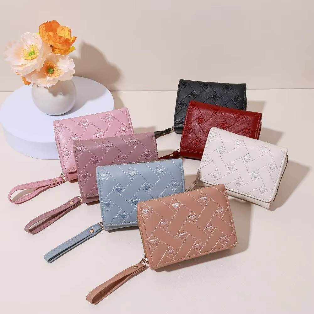 Monedero Corto para Mujer con Bordado y Cremallera – Capacidad Gran Diseño - imagen 5