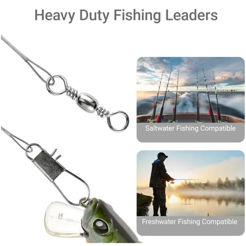 Presentación del set completo de 25 líderes de pesca