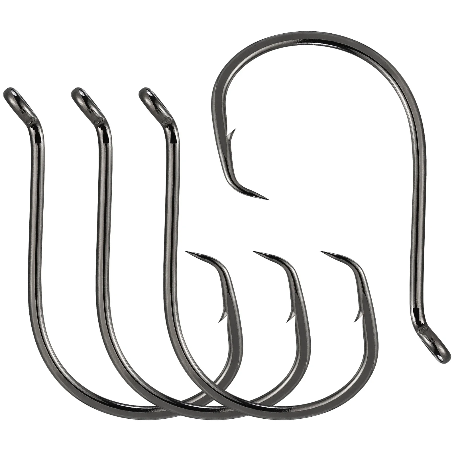 Anzuelo Pulpo Offset Acero Carbono para Mar y Carpa