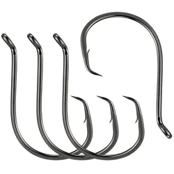 Anzuelo Pulpo Offset Acero Carbono para Mar y Carpa
