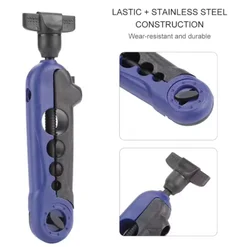 Enrollador de línea portátil ajustable azul y negro para spinning