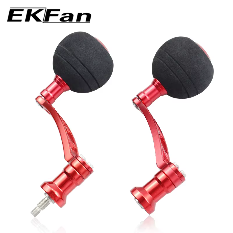Manivela CNC aluminio con pomo EVA Ekfan 83mm para carretes spinning - imagen 3