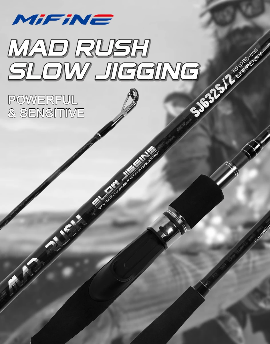Caña giratoria slow jigging en uso