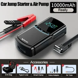 Arrancador Coche BUVAYE 2000A con Compresor 150PSI y Power Bank 10000mAh