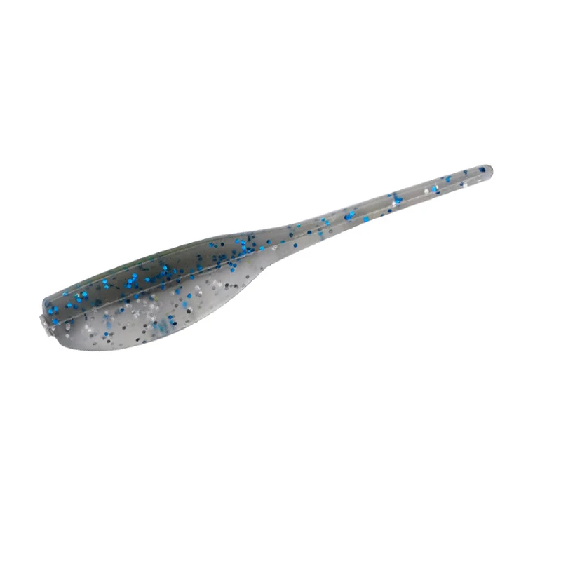 Señuelo de pesca cola aguja doble color – cebo silicona gusano wobbler - imagen 3
