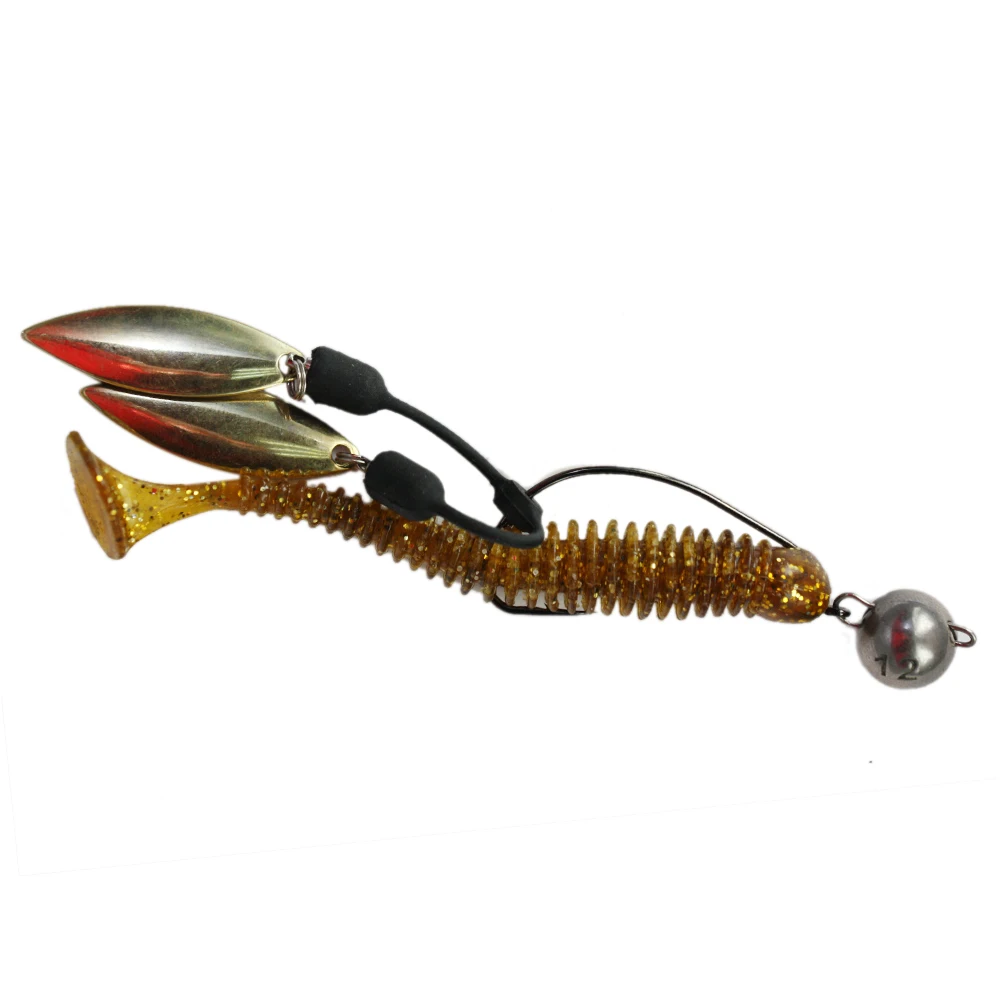 Cucharas giratorias Spin Spinner rattlin buzz de cobre doble - imagen 2