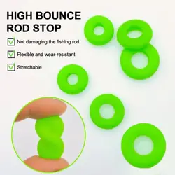 Anillos de silicona antideslizantes para cañas: soporte elástico