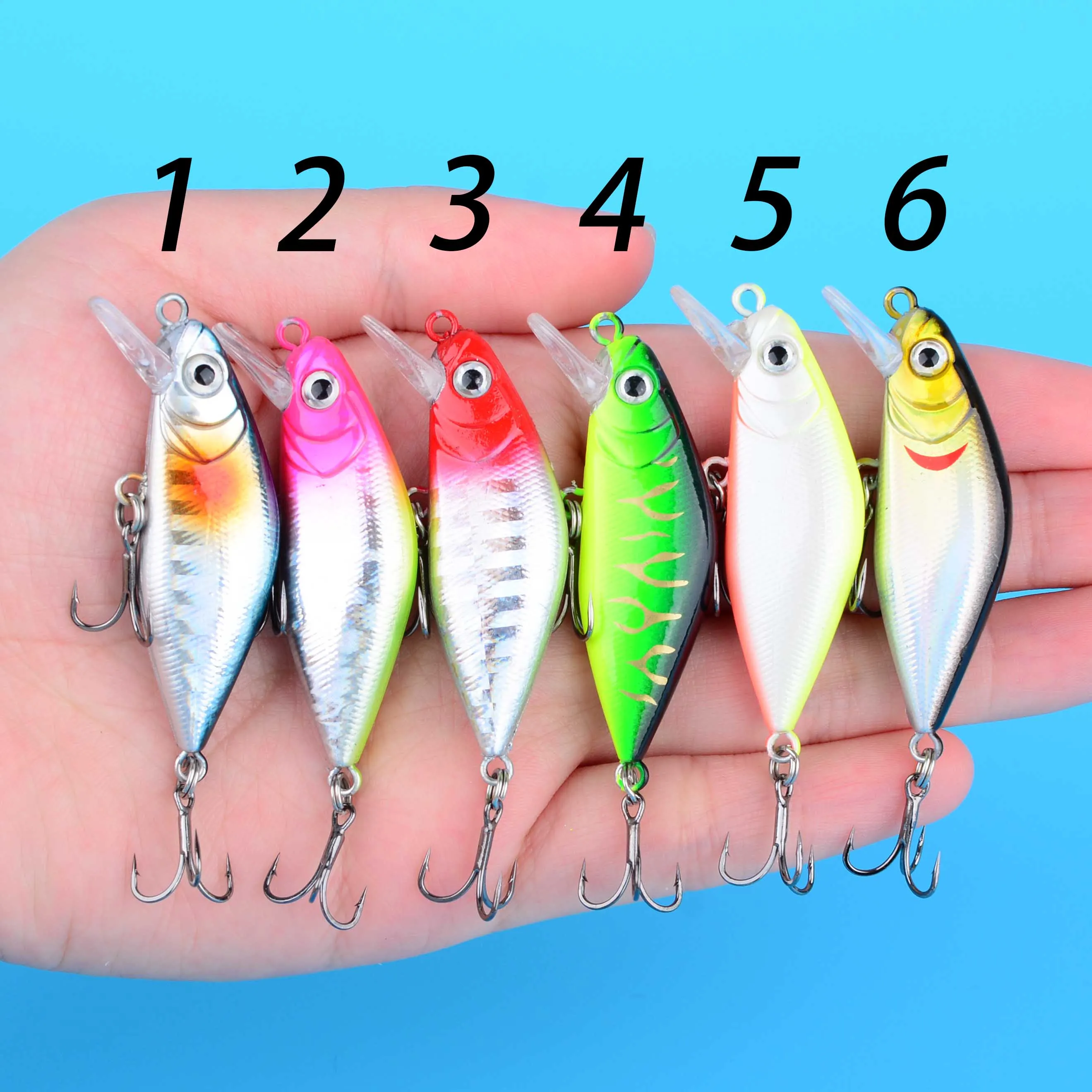 Señuelos Minnow y Crankbait hundibles para lubina de plástico duro - imagen 3