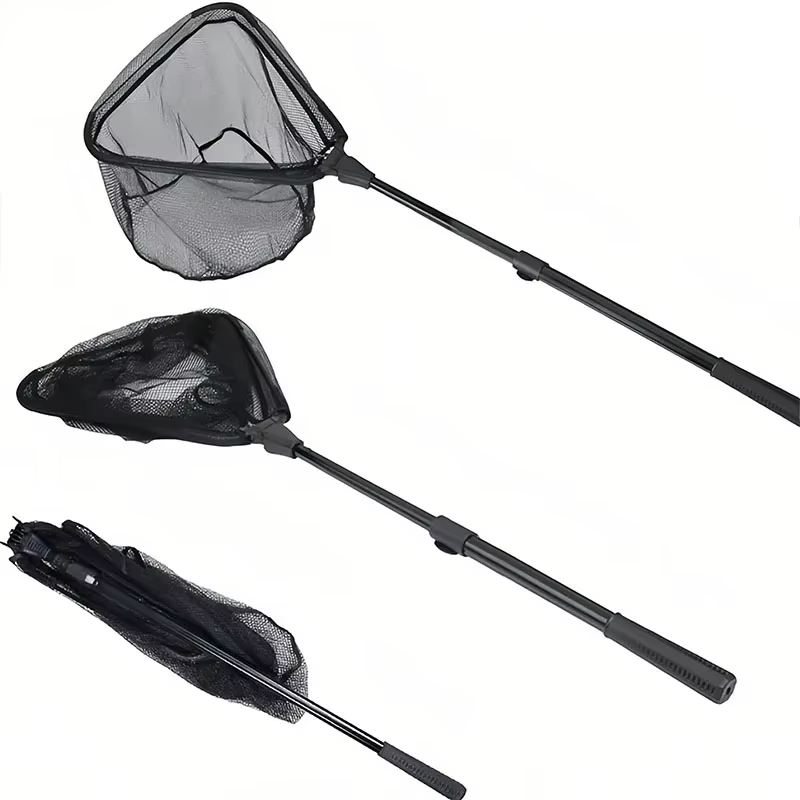 Salabre triangular plegable de aluminio para pesca de peces grandes - imagen 3