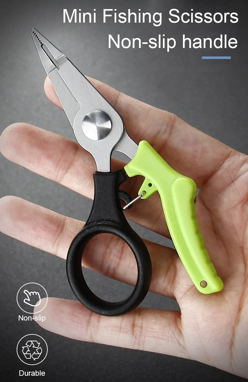 Alicates y tijeras mini para pesca con mosca: cortador de plomo