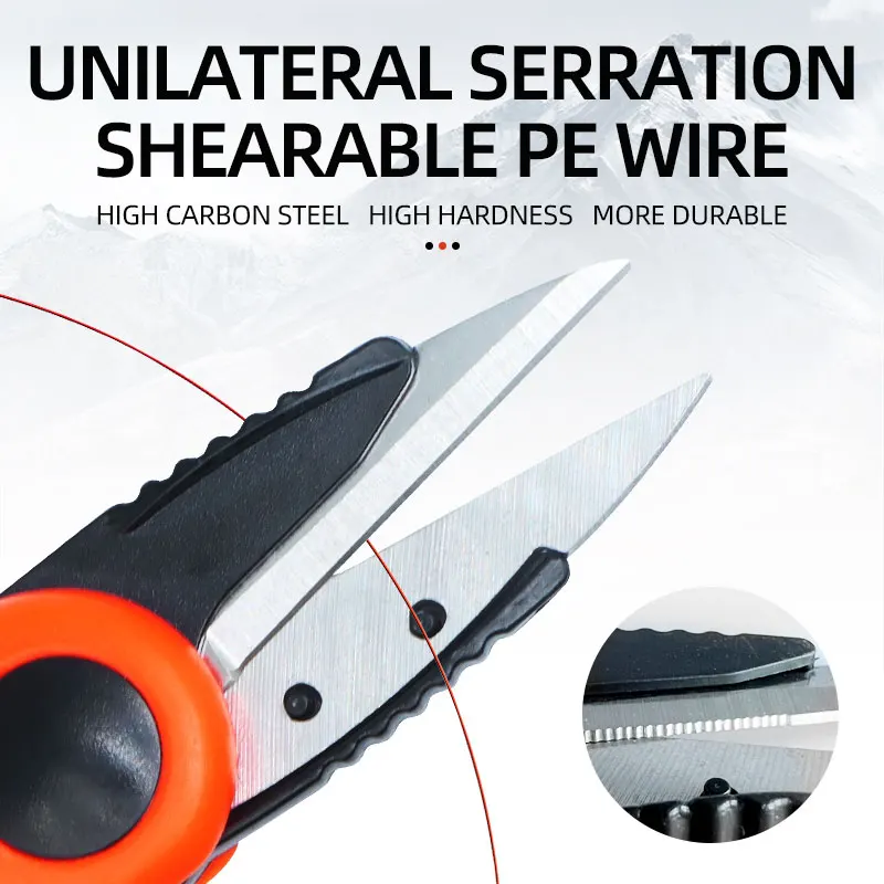 Tijeras plegables de pesca ShareShark acero inoxidable – corte camarón - imagen 5