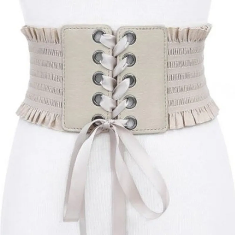 Cinturón elástico de cintura alta con borlas para mujer - imagen 5