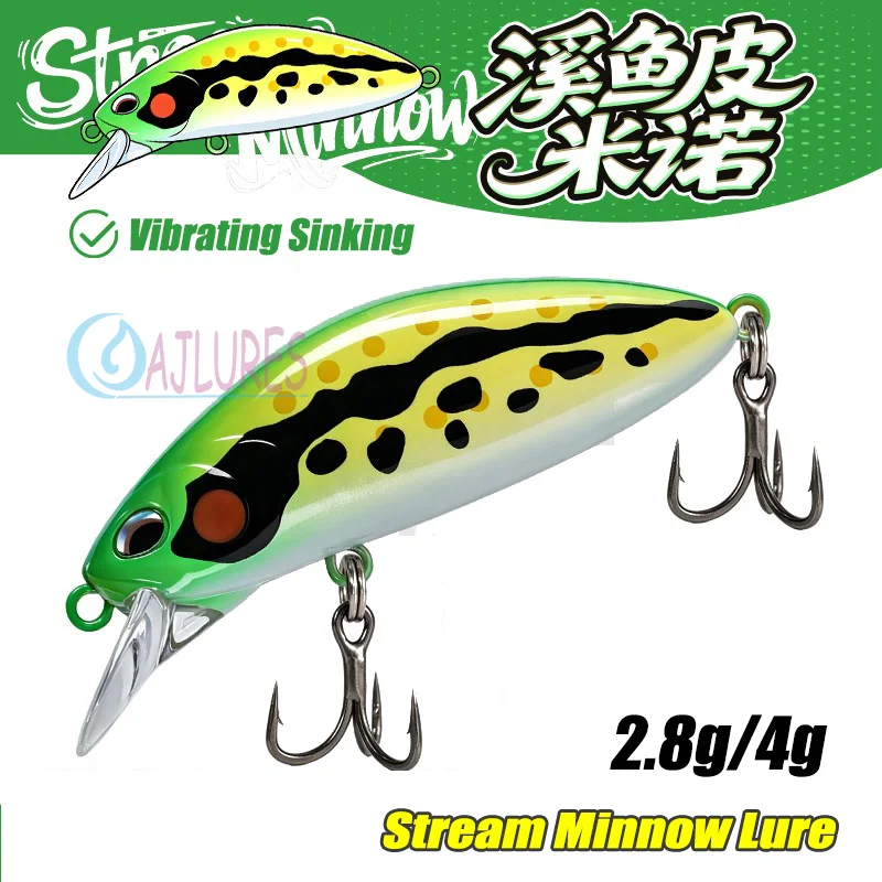 Señuelo Stream Minnow luminoso nocturno hundimiento lento para lubina - imagen 4