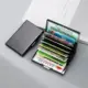 Tarjetero metálico anti-RFID de acero inoxidable Delgado con ranuras