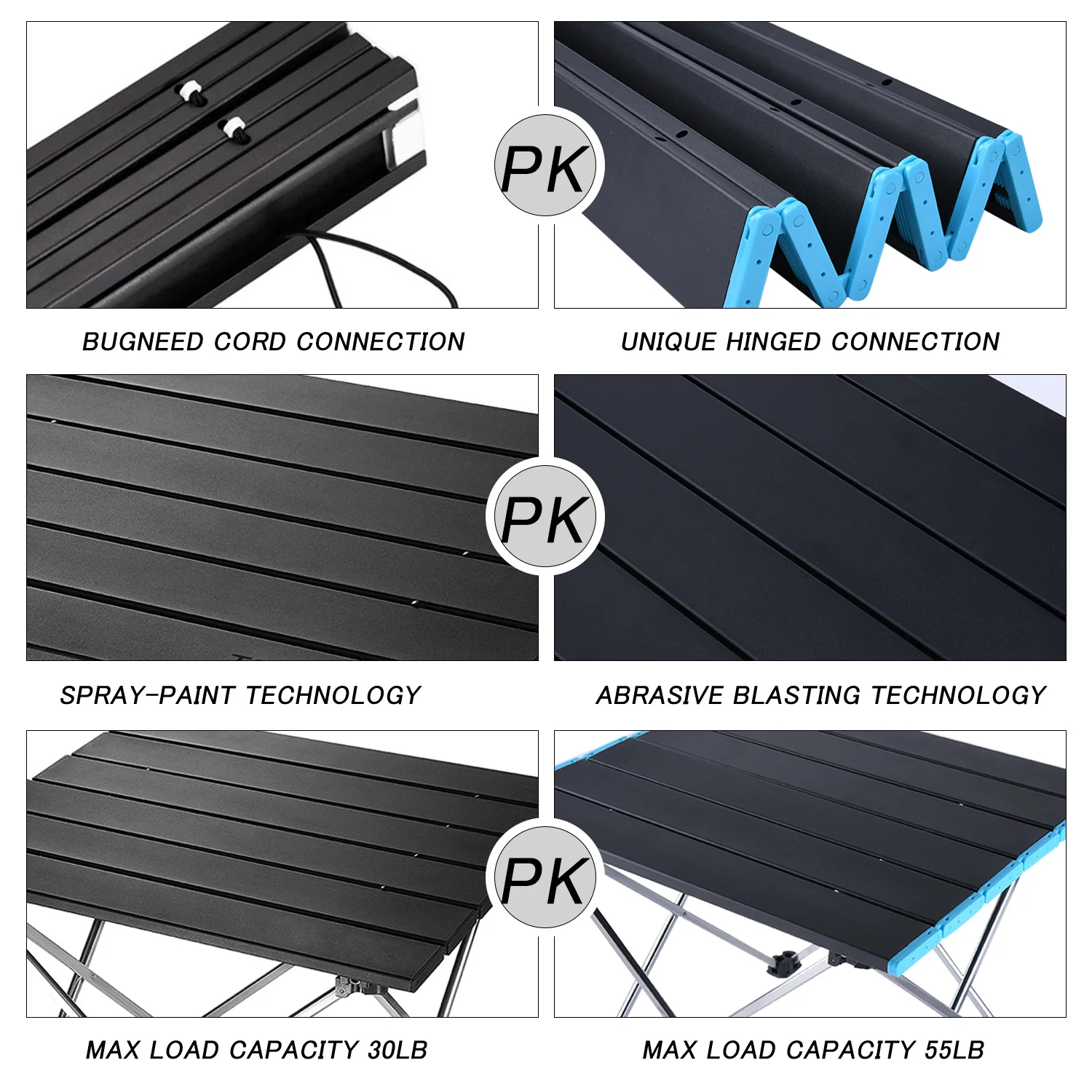 Goture mesa plegable portátil ultraligera de aluminio para camping - imagen 2