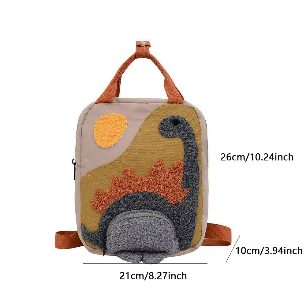 Mochila Infantil Dinosaurio Cuello Largo para Escuela
