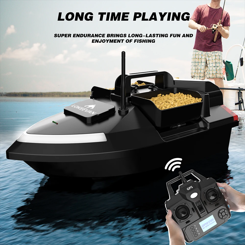 LOKEEVAN V020 Barco cebador con GPS para carpas – Control y retorno - imagen 5