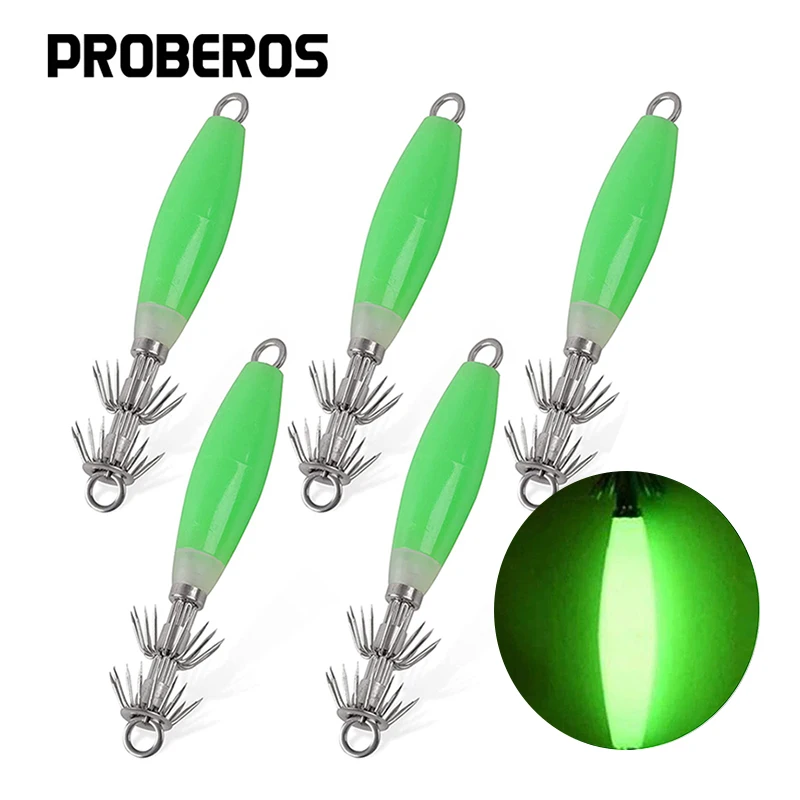 PRO BEROS Señuelos luminosos para calamares y gambas en agua salada