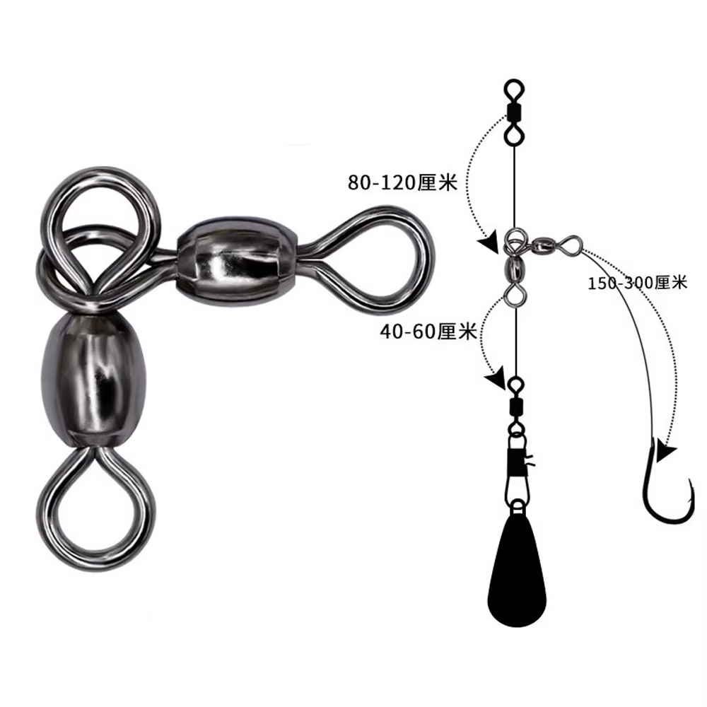Conector giratorio de pesca de latón para agua salada - imagen 3