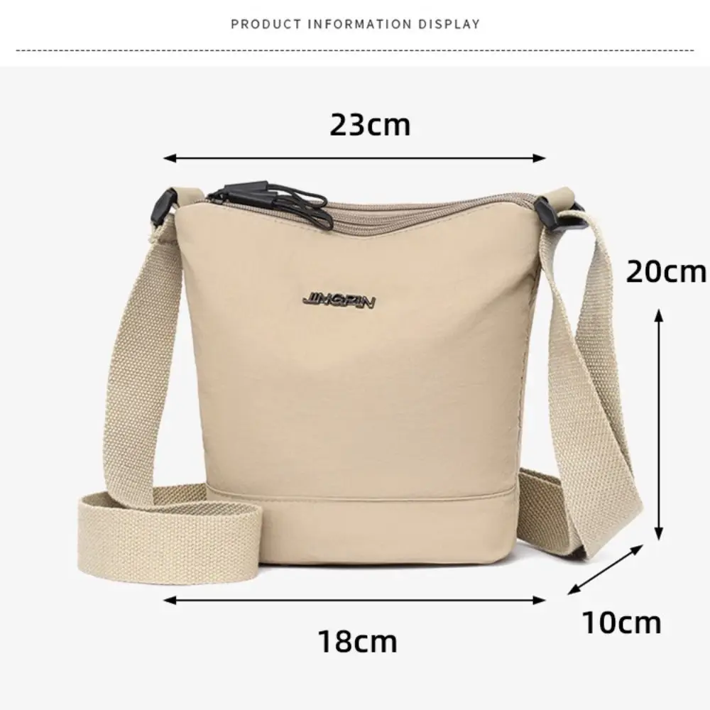 Bolso bandolera impermeable de nailon ligero para mujer, portátil - imagen 3