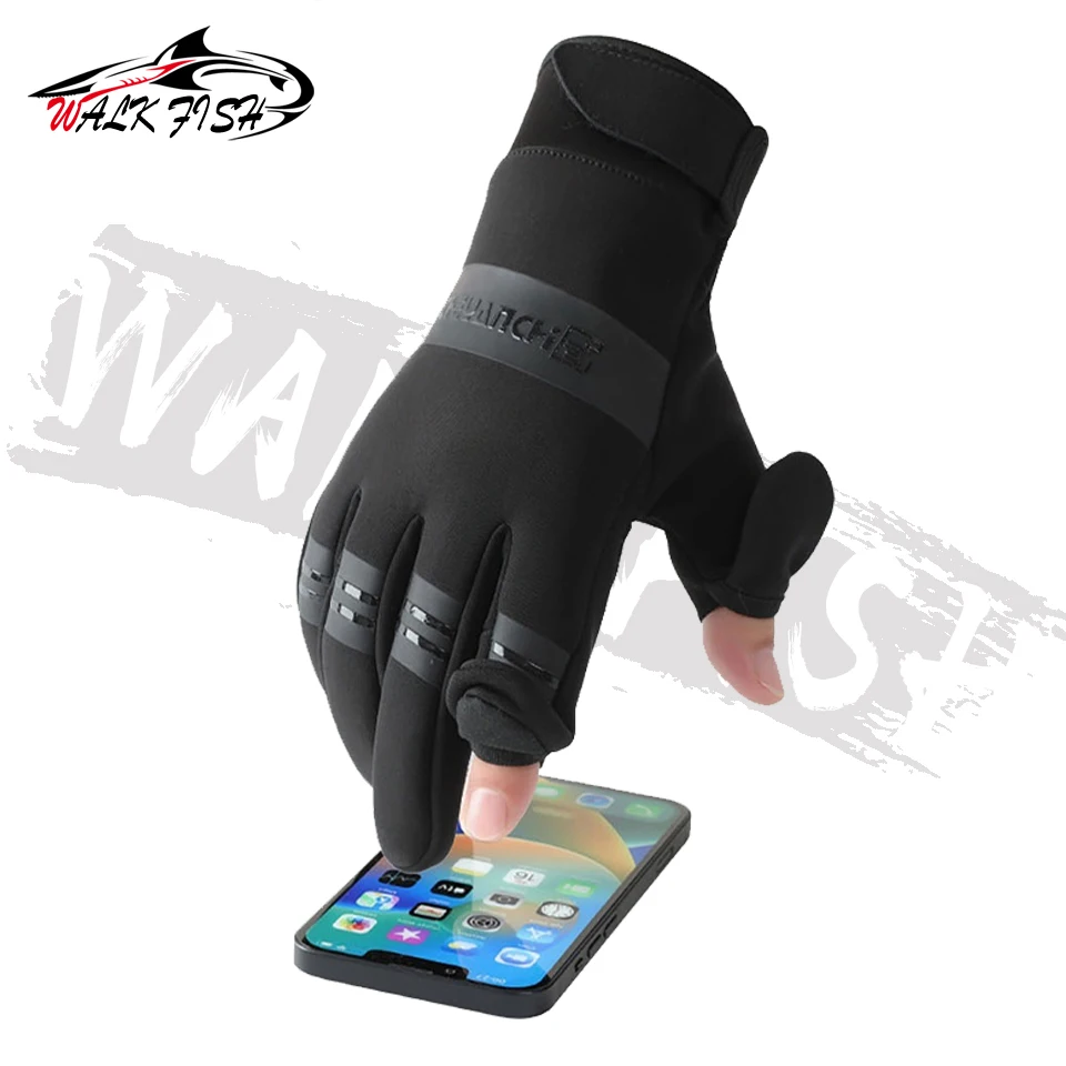 Guantes de Pesca Impermeables WALK FISH – Cálidos de 2 Dedos para Invierno - imagen 4