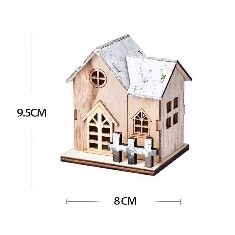 Luz LED navideña para casa de madera y cabina luminosa adornos Navidad - imagen 5
