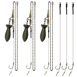 Montaje de carpa estilo misil pre-atado con plomos