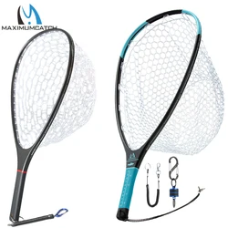Red de Pesca MAXCATCH carbono con malla de goma y mango ligero