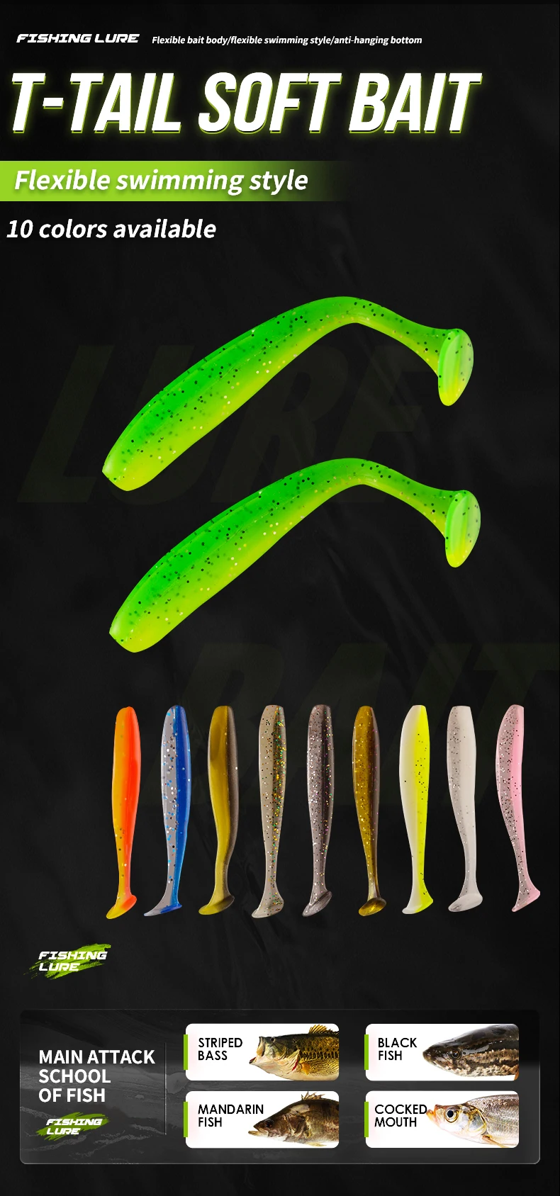 Señuelo de silicona suave para swimbait