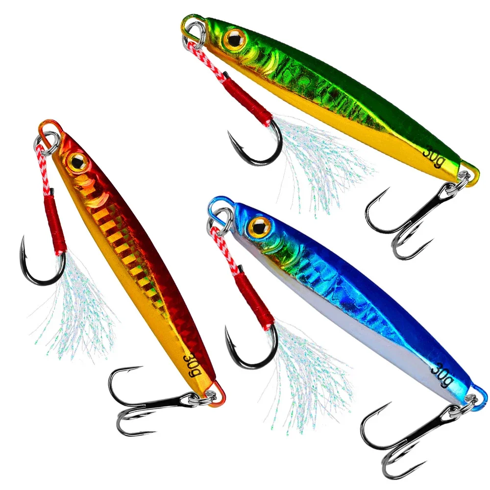 Jig lubina metálico con ojos 3D – Cebo artificial efectivo - imagen 3