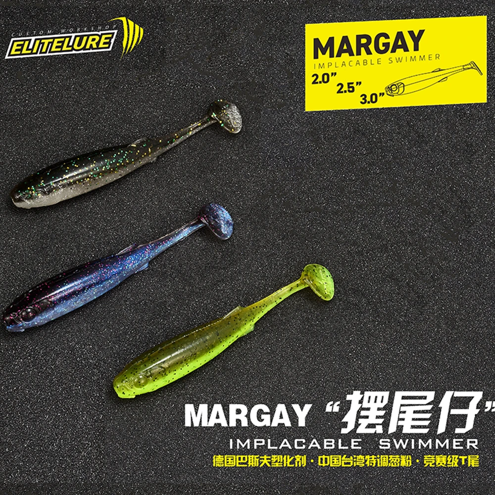 Elitelure MARGAY Swimbait cebo blando cola en T – silicona artificial - imagen 4