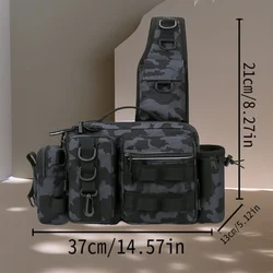 Bolsa de aparejos de pesca bandolera - riñonera con almacenamiento
