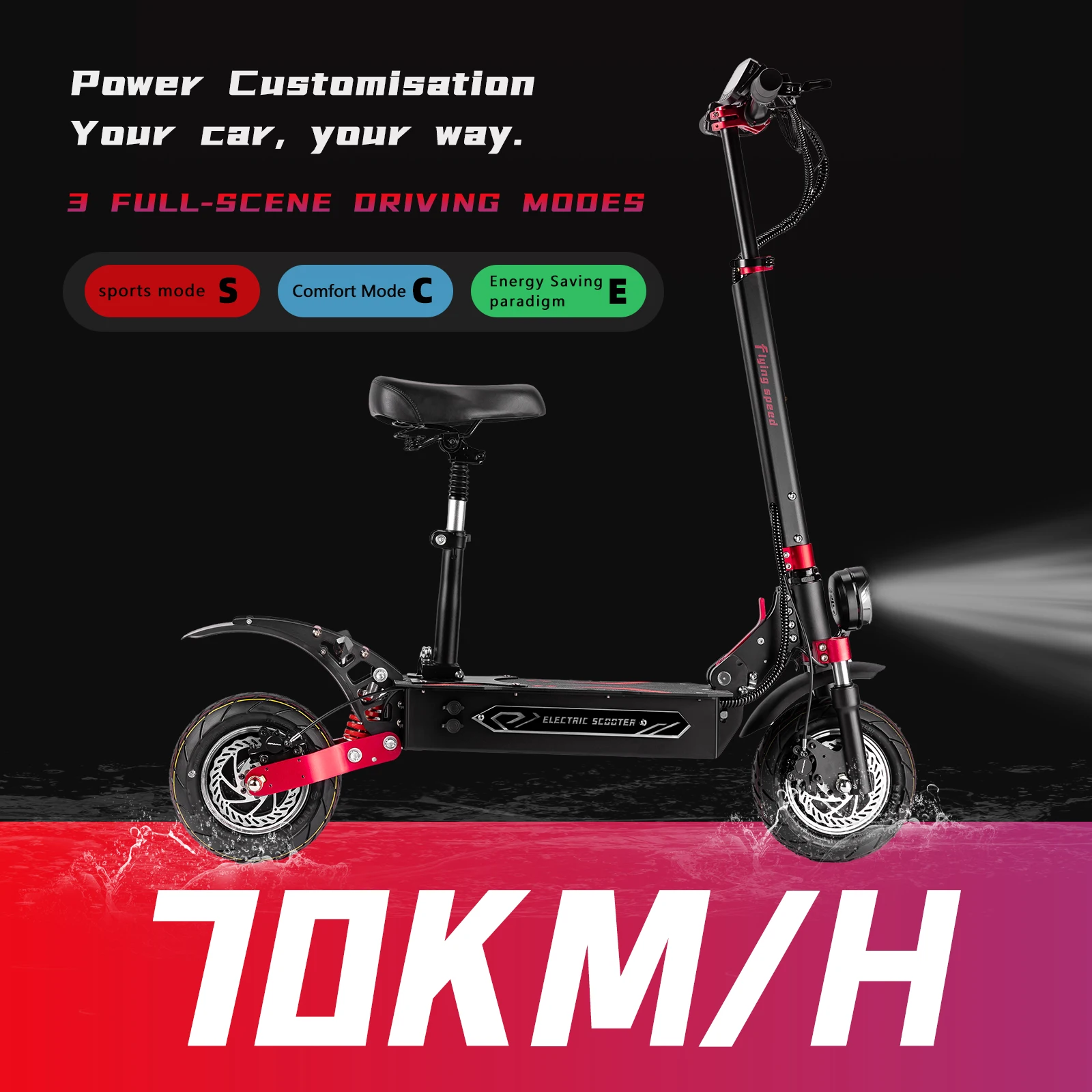 BOYUEDA Patinete eléctrico de doble motor con NFC y control por app - imagen 2