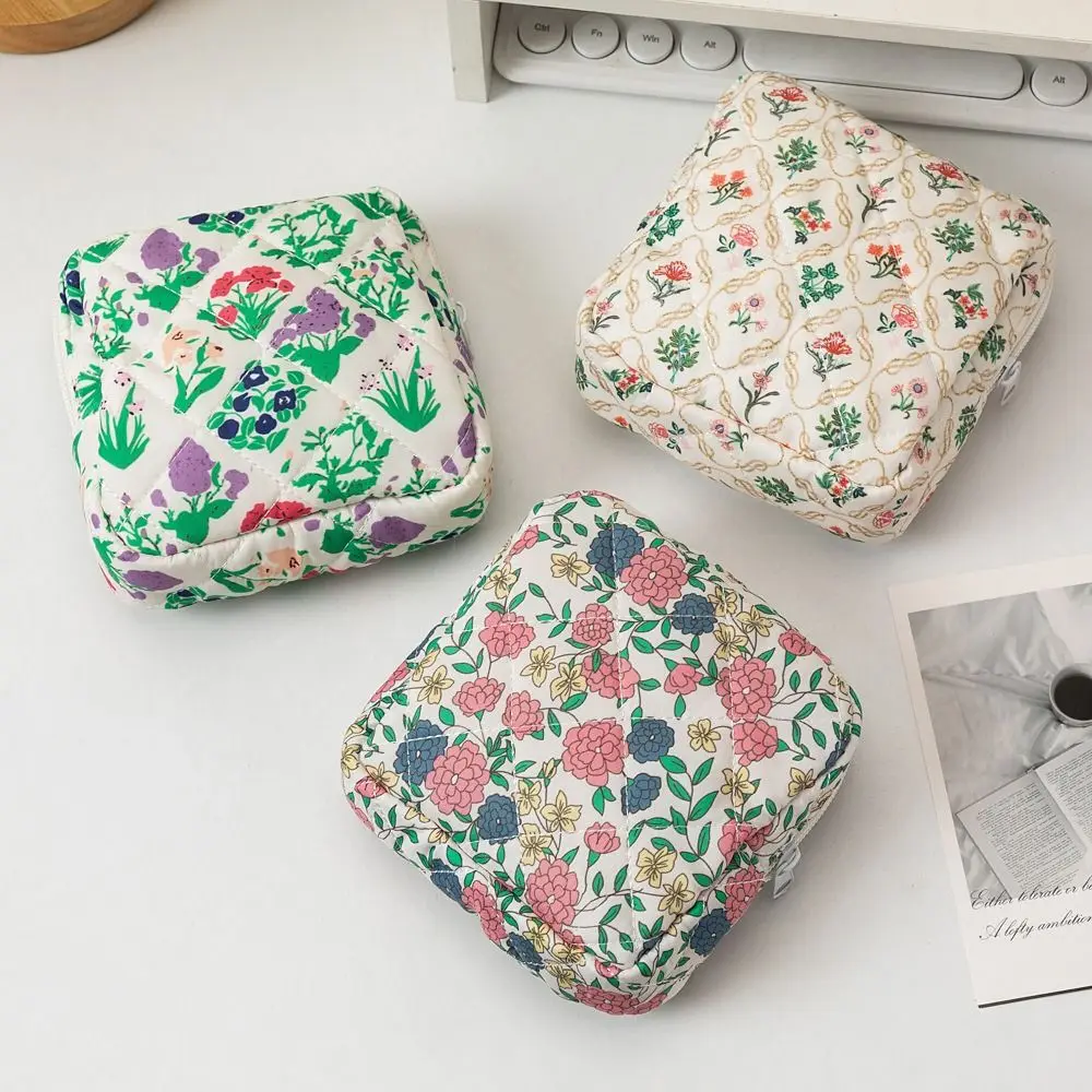 Bolsa acolchada de algodón para toallas sanitarias plegable de viaje - imagen 3