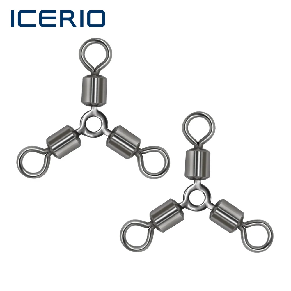 ICERIO Anillo giratorio de tres vías – Conector línea cebo pesca - imagen 4