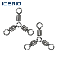 ICERIO Anillo giratorio de tres vías – Conector línea cebo pesca