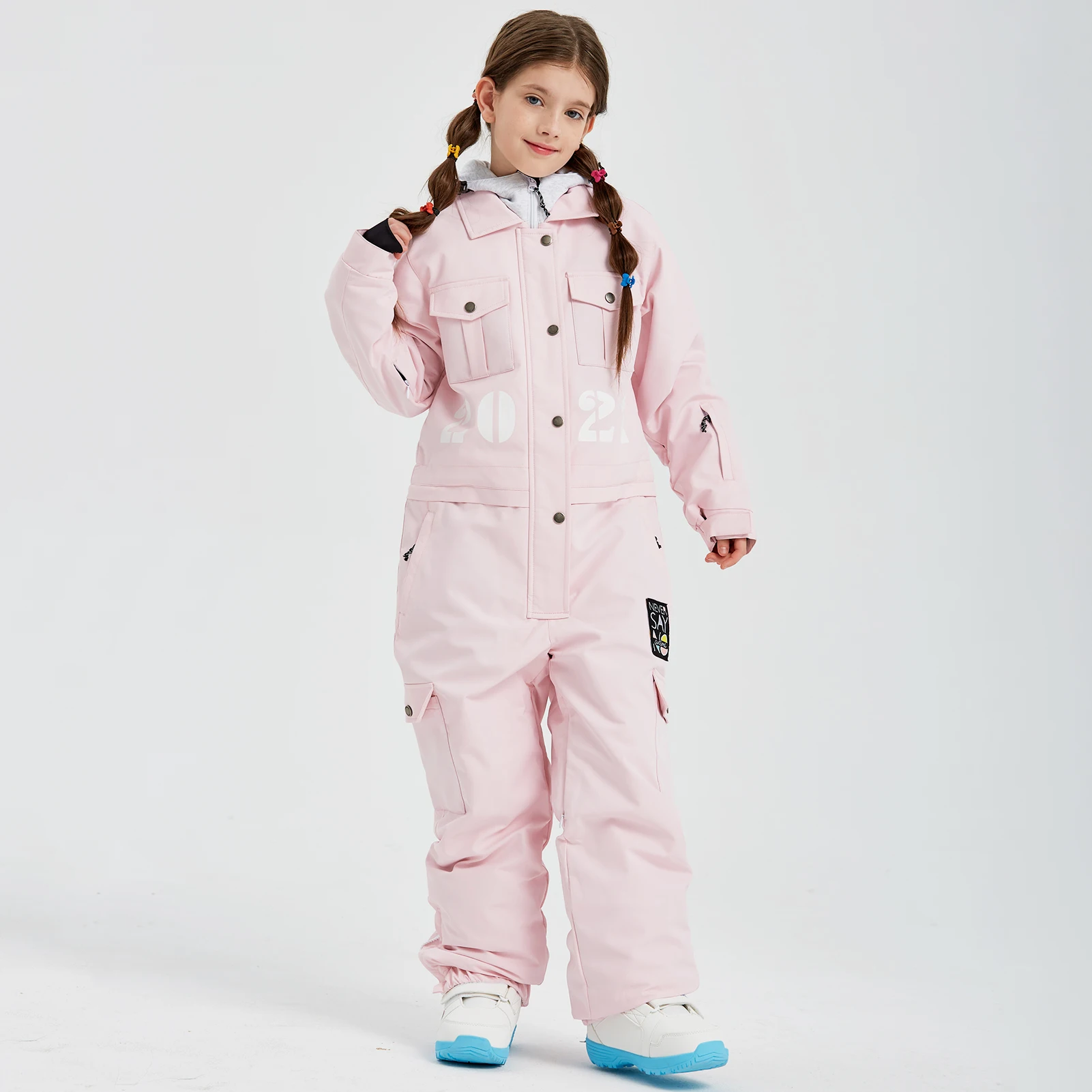 Traje de nieve impermeable cortavientos con capucha para niños - imagen 2
