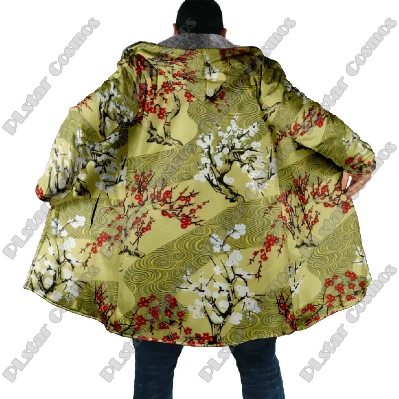 Chaqueta con capucha térmica para pesca invernal retro floral - imagen 4
