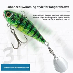 Señuelo Jig metálico VIB para lubina en agua salada con escamas 3D