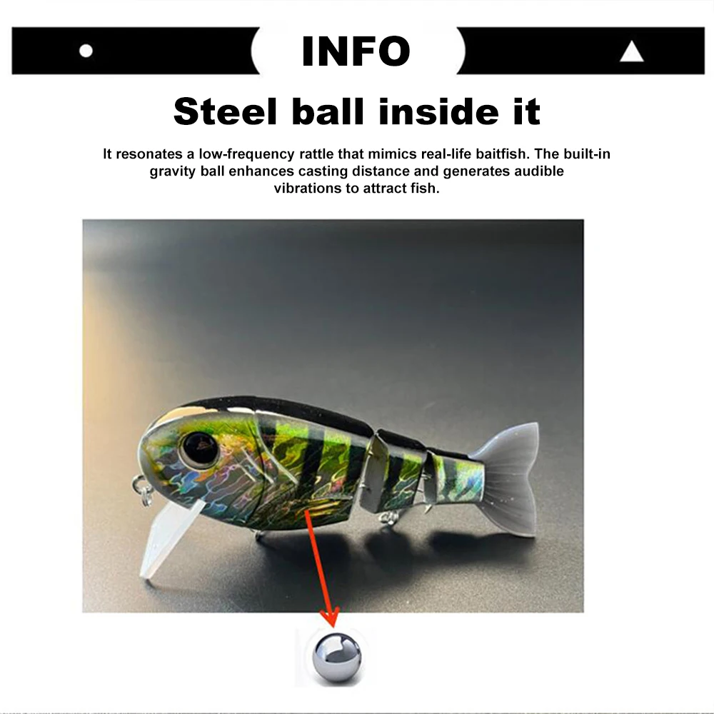 BAYMING Crankbait flotante con ojos 3D y vibración para lubina - imagen 2