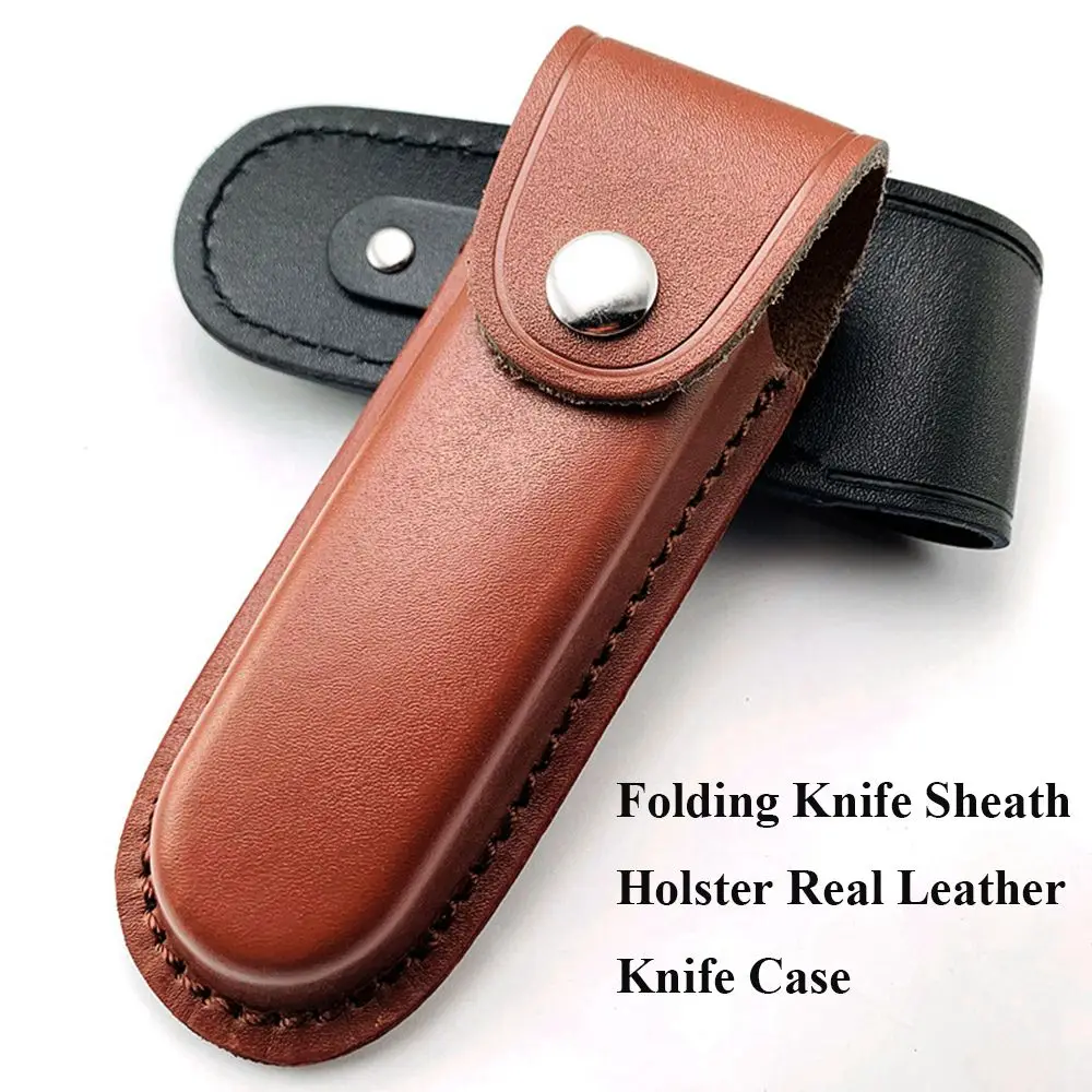 Funda de cuero marrón con presilla para cinturón exterior - imagen 3