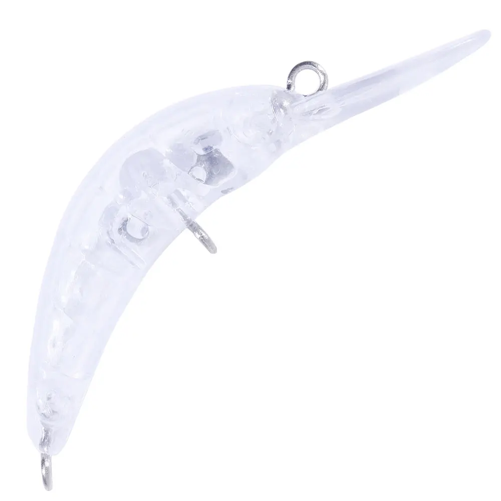Señuelo Wobbler minnow transparente sin pintar gusano de arroz - imagen 4
