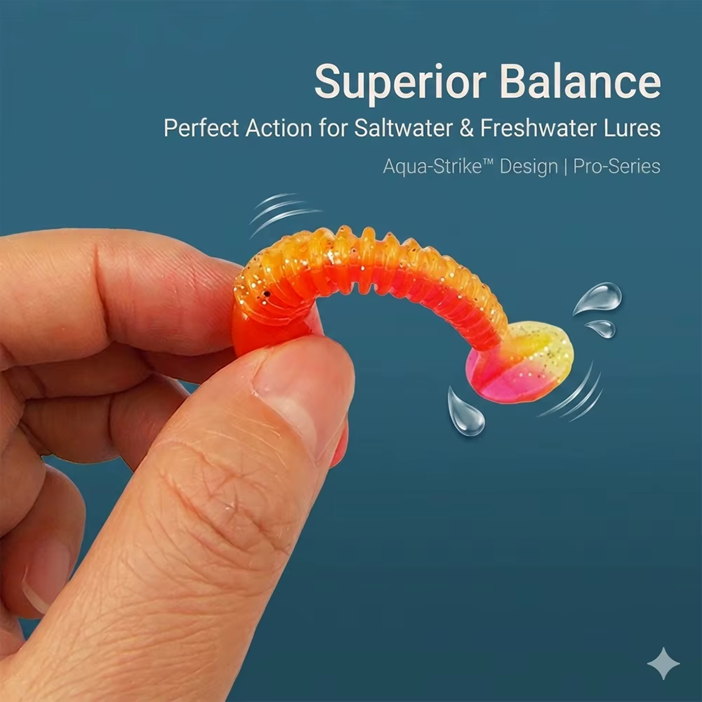 Kesfishing Vibro Worm 4" – Swimbait de silicona para lucio y trucha - imagen 2