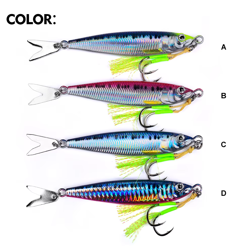 Jig Metálico Vertical PROBEROS Impreso 3D – Pesca Salitre Costera - imagen 2
