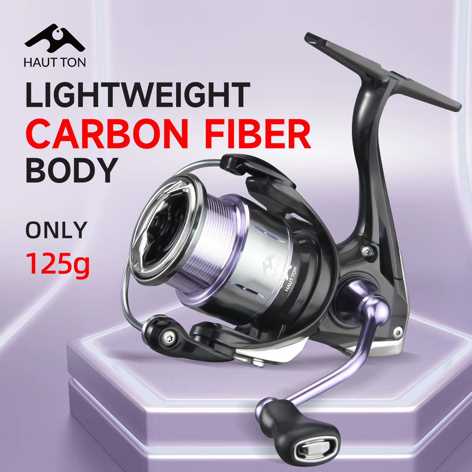 Carrete spinning HAUT TON FF de fibra de carbono antienredos - imagen 4