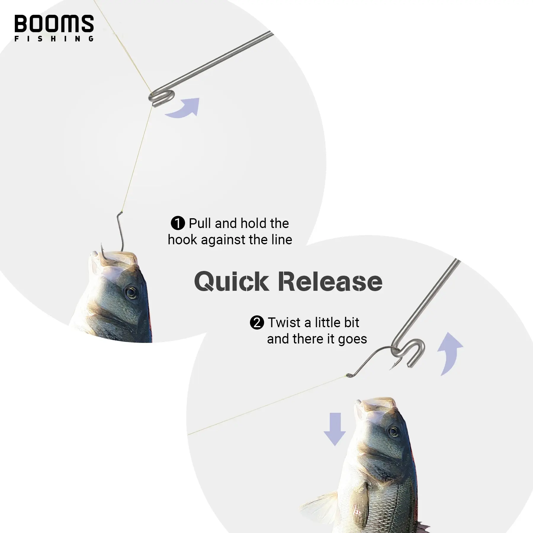 Desenganchador Booms Fishing R08 – Acero inoxidable para pesca - imagen 5